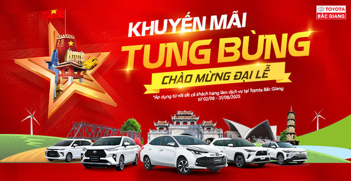 Khuyến Mãi Dịch Vụ Tháng 8 – Toyota Bắc Giang